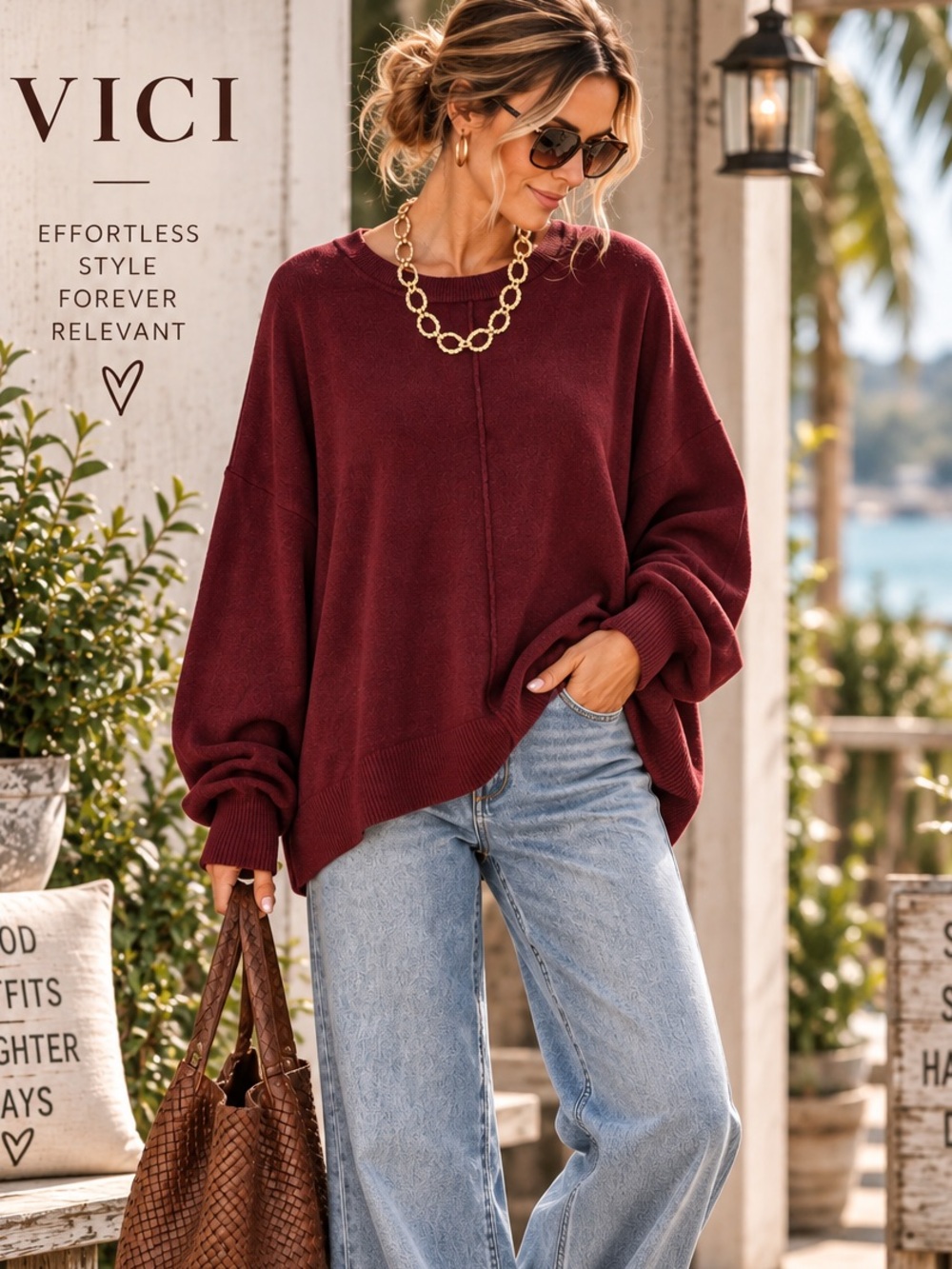 Vici, Cashmere Blend Oversized, Relaxed Top, Excellent Condition, Comfy Beyond!